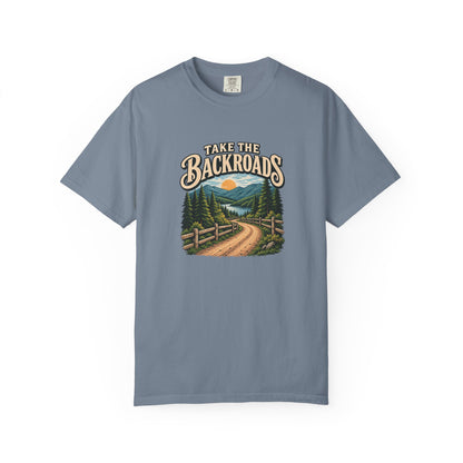Take the Backroads T-Shirt | Retro Mountain Road Outdoor Tee