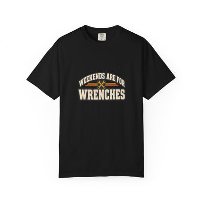 WEEKENDS ARE FOR WRENCHES T-Shirt | Retro Workshop Tee