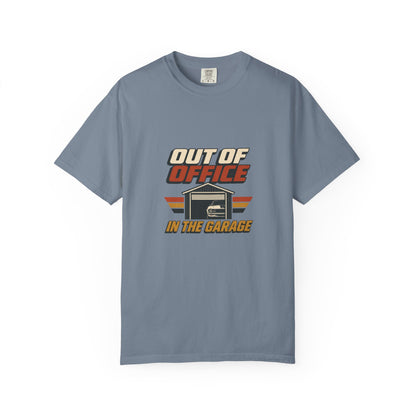 Out of Office In the Garage T-Shirt | Retro Garage Car Tee