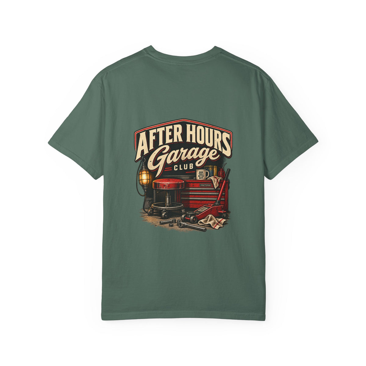 After Hours Garage Club T-Shirt | Retro Mechanic Workshop Tee