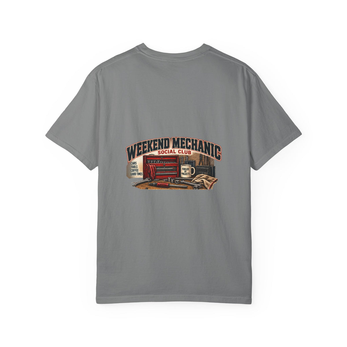 Weekend Mechanic Social Club T-Shirt | Retro Garage Workshop Tee