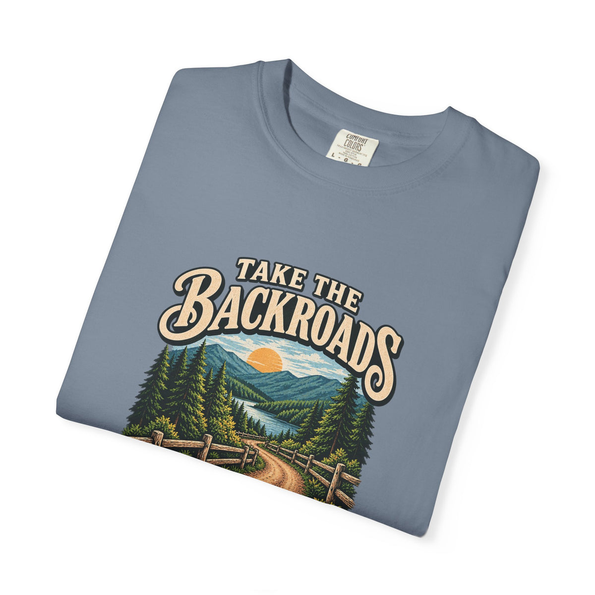 Take the Backroads T-Shirt | Retro Mountain Road Outdoor Tee