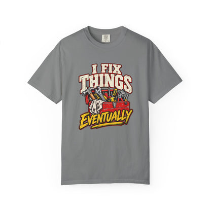 I Fix Things Eventually T-Shirt | Funny Vintage Toolbox Tee