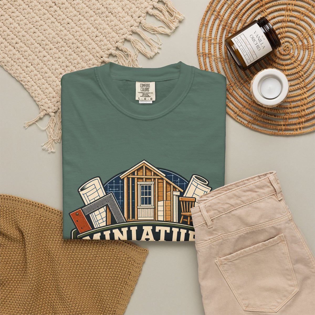 Vintage 1:12 scale construction department graphic tee for miniaturists