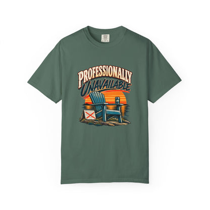Professionally Unavailable T-Shirt | Funny Retro Relaxing Tee