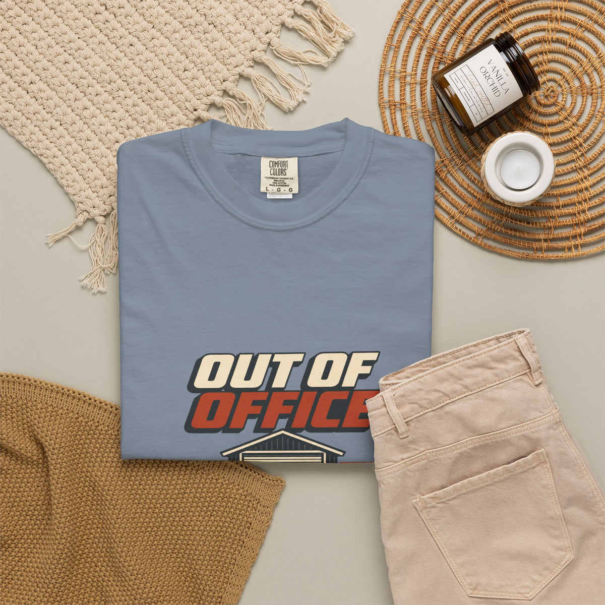 Out of Office In the Garage T-Shirt | Retro Garage Car Tee