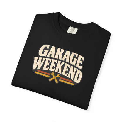 Garage Weekend T-Shirt | Retro Garage Workwear Tee