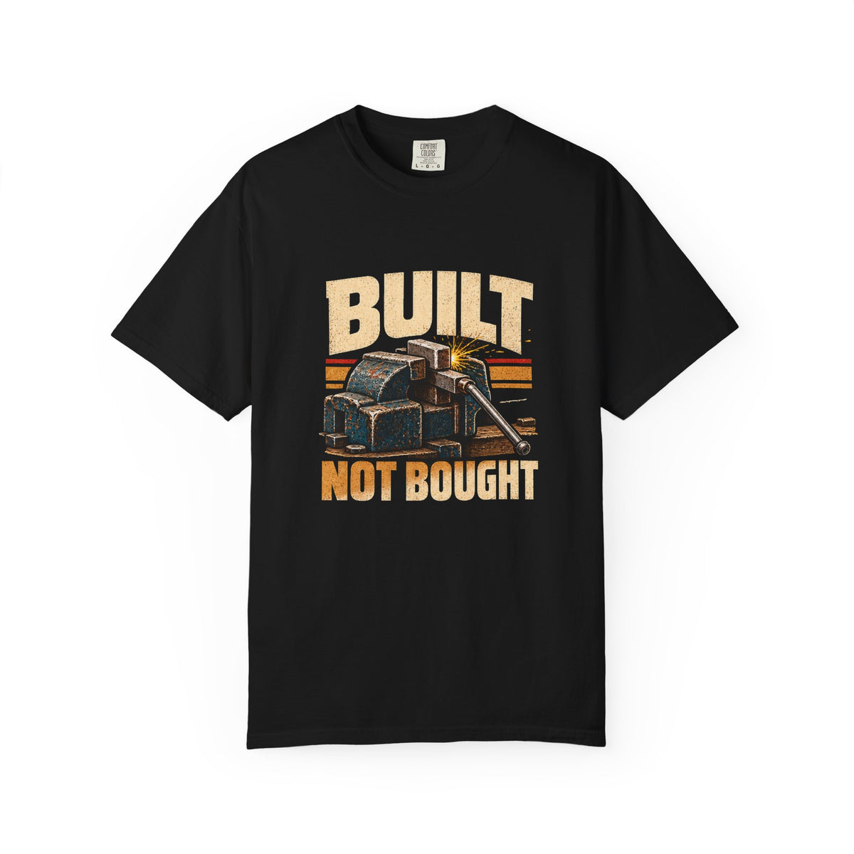 Built Not Bought T-Shirt | Retro Garage Workshop Tee