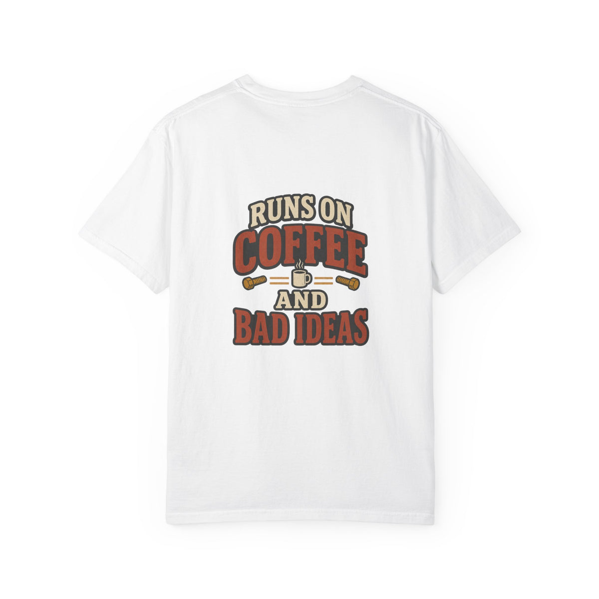 Runs on Coffee and Bad Ideas T-Shirt | Retro Garage Tee