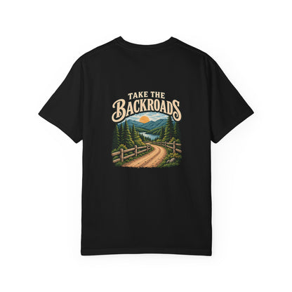 Take the Backroads T-Shirt | Retro Mountain Road Outdoor Tee