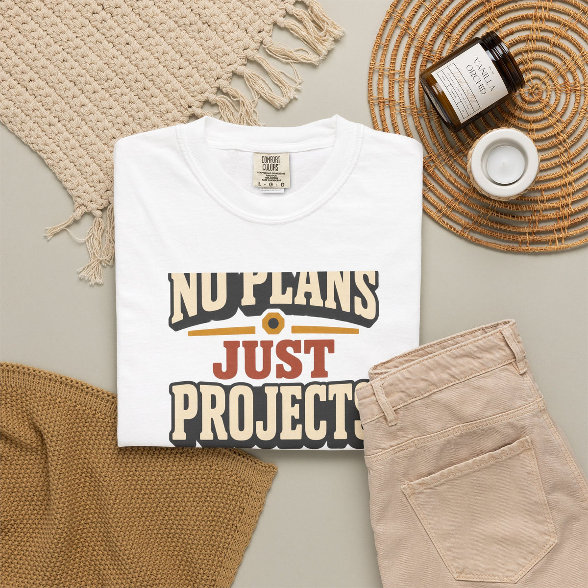 No Plans Just Projects T-Shirt | Retro Workshop Tee