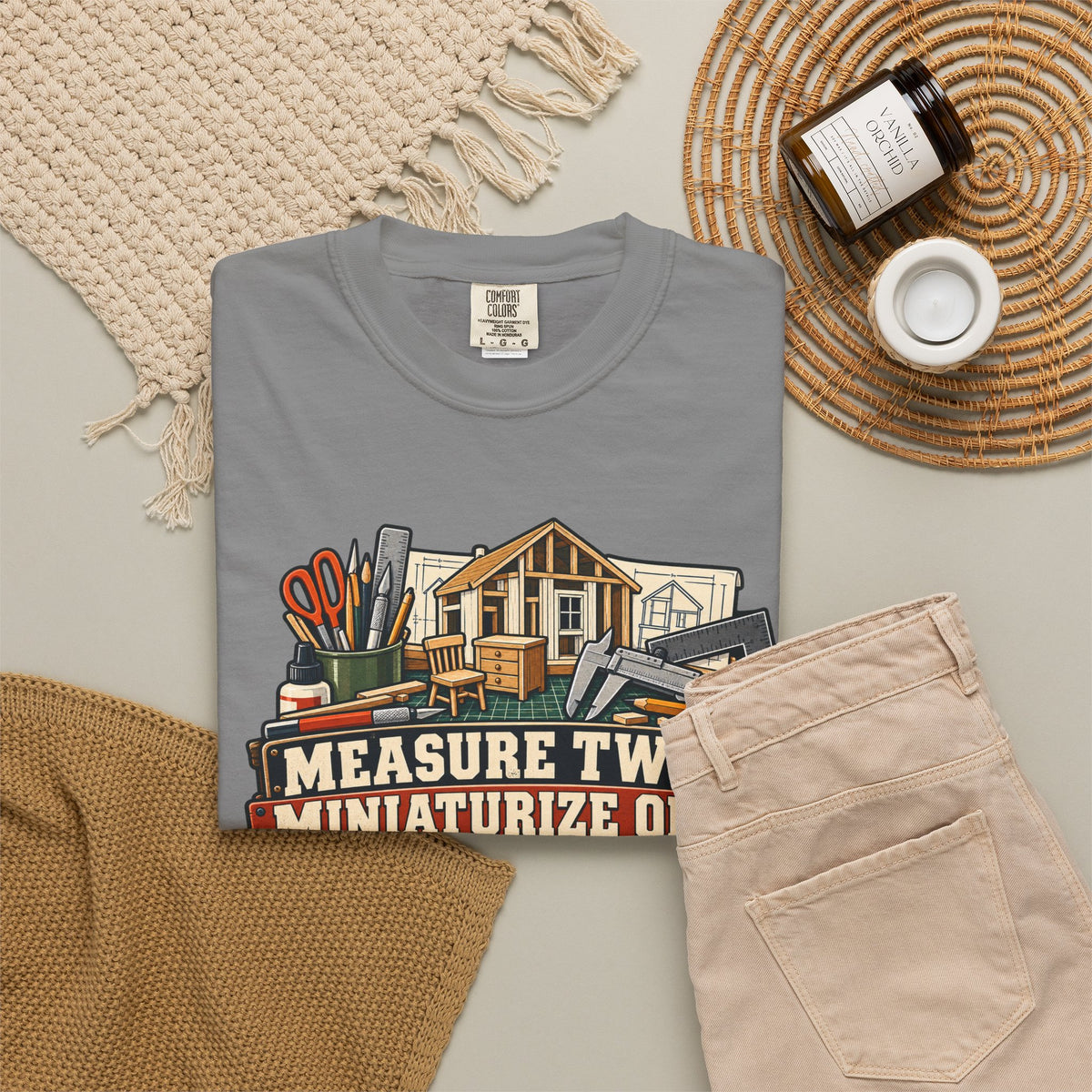 Measure Twice. Miniaturize Once. T-Shirt | 1:12 Scale Miniaturist Tee