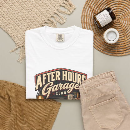 After Hours Garage Club T-Shirt | Retro Mechanic Workshop Tee