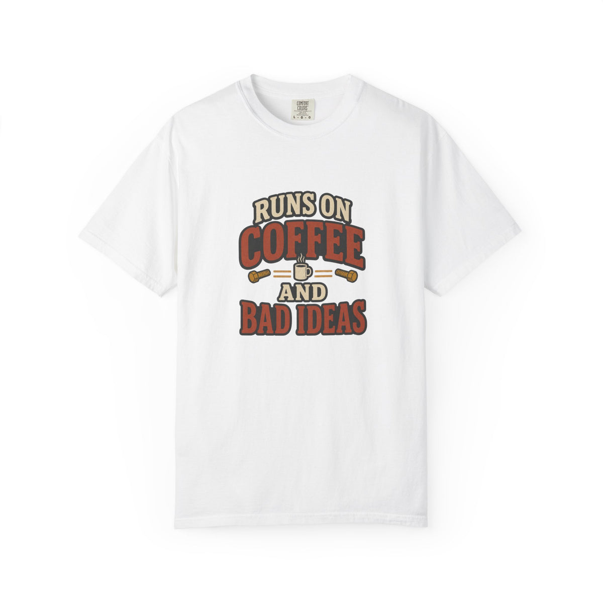 Runs on Coffee and Bad Ideas T-Shirt | Retro Garage Tee
