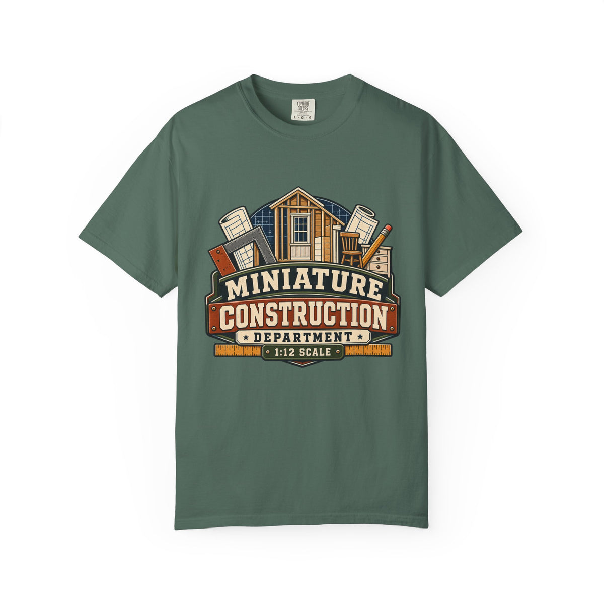 Vintage 1:12 scale construction department graphic tee for miniaturists