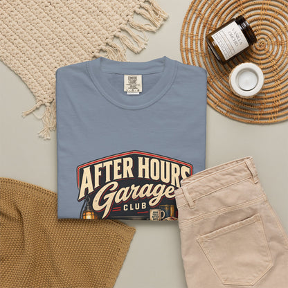 After Hours Garage Club T-Shirt | Retro Mechanic Workshop Tee