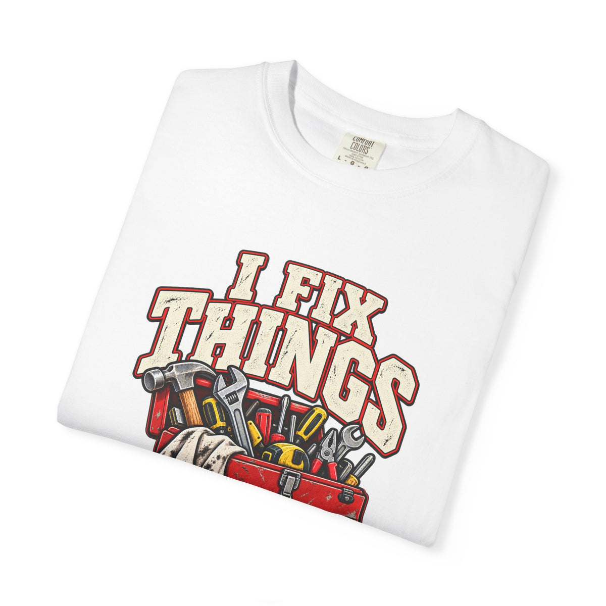 I Fix Things Eventually T-Shirt | Funny Vintage Toolbox Tee