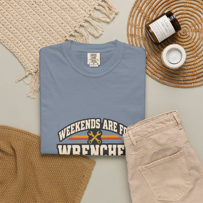 WEEKENDS ARE FOR WRENCHES T-Shirt | Retro Workshop Tee