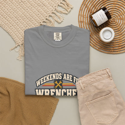 WEEKENDS ARE FOR WRENCHES T-Shirt | Retro Workshop Tee
