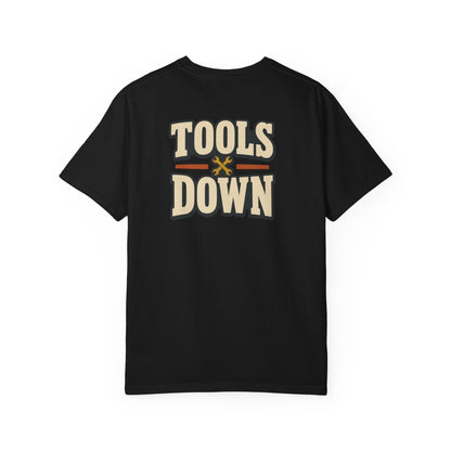 Tools Down T-Shirt | Retro Garage Workwear Tee
