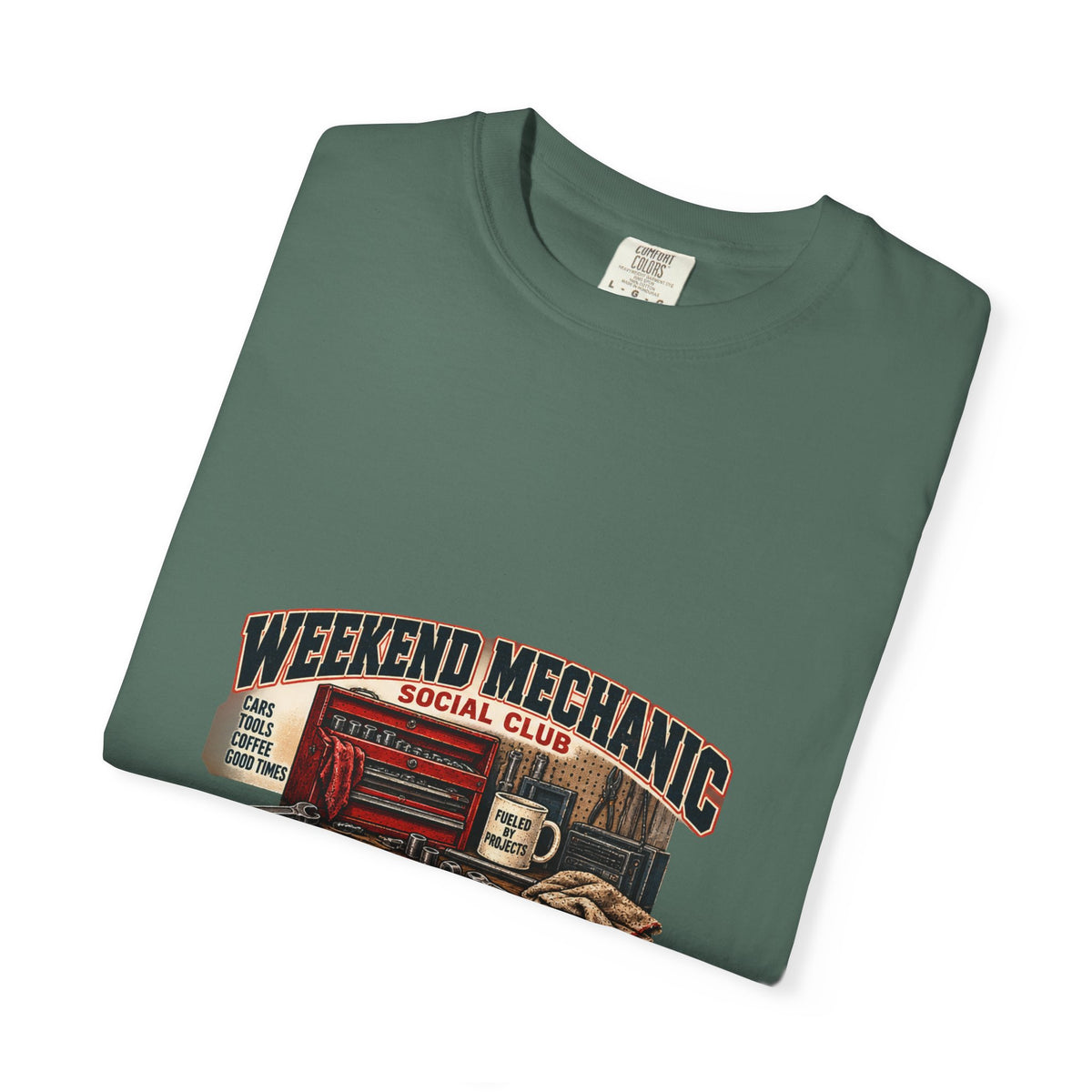Weekend Mechanic Social Club T-Shirt | Retro Garage Workshop Tee