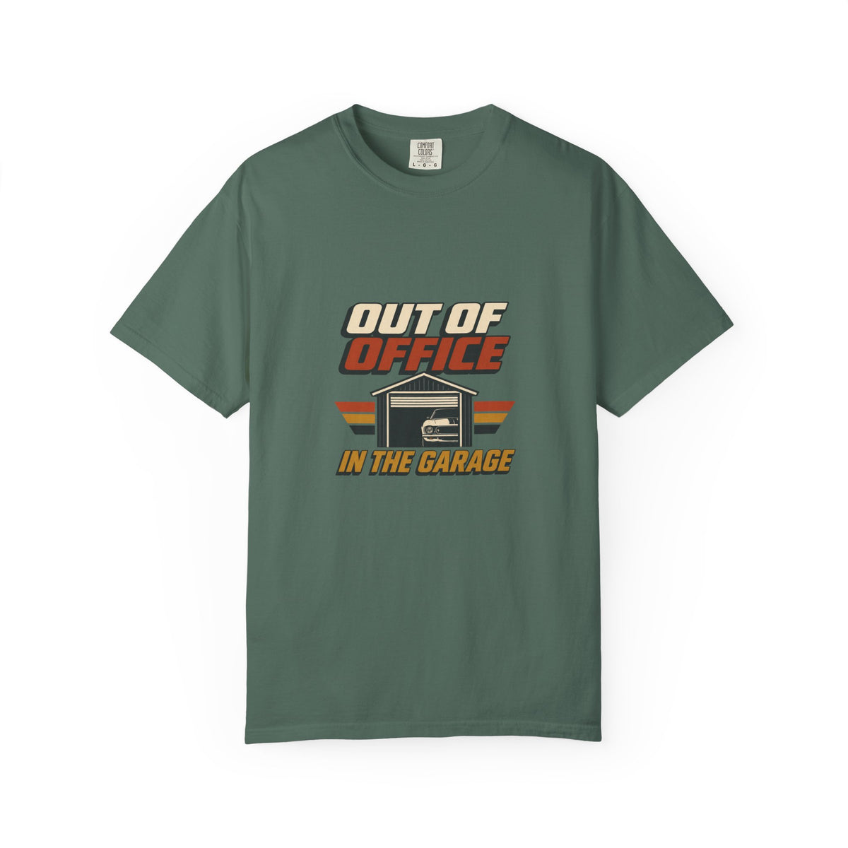 Out of Office In the Garage T-Shirt | Retro Garage Car Tee