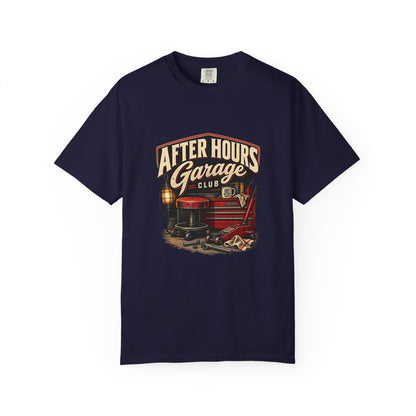 After Hours Garage Club T-Shirt | Retro Mechanic Workshop Tee