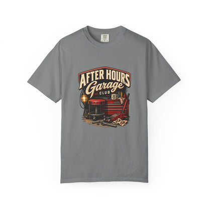 After Hours Garage Club T-Shirt | Retro Mechanic Workshop Tee