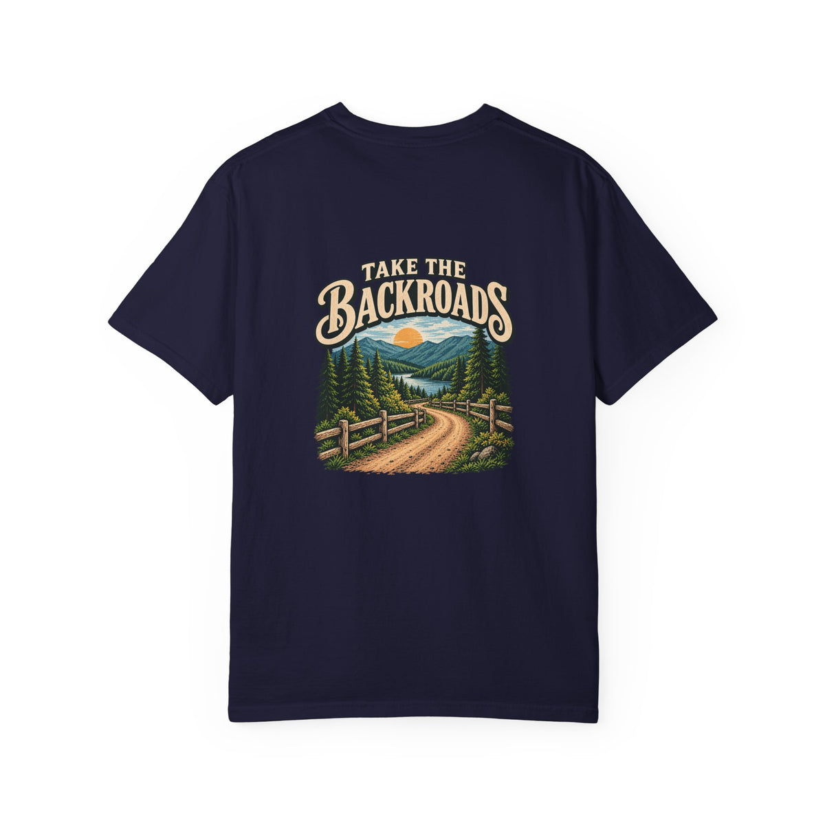 Take the Backroads T-Shirt | Retro Mountain Road Outdoor Tee