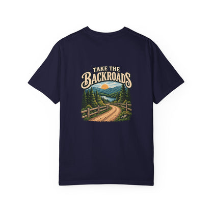 Take the Backroads T-Shirt | Retro Mountain Road Outdoor Tee