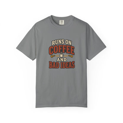 Runs on Coffee and Bad Ideas T-Shirt | Retro Garage Tee