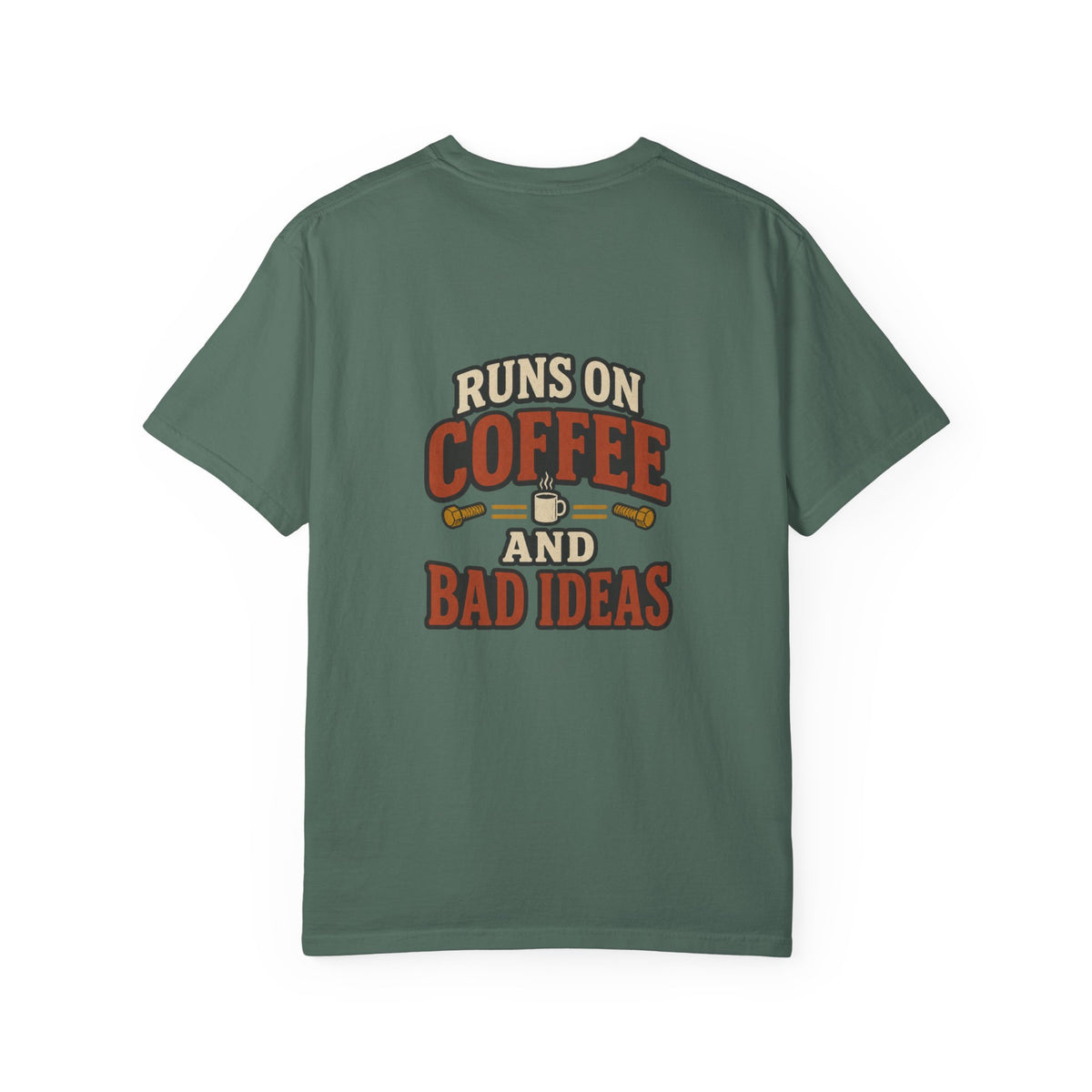 Runs on Coffee and Bad Ideas T-Shirt | Retro Garage Tee