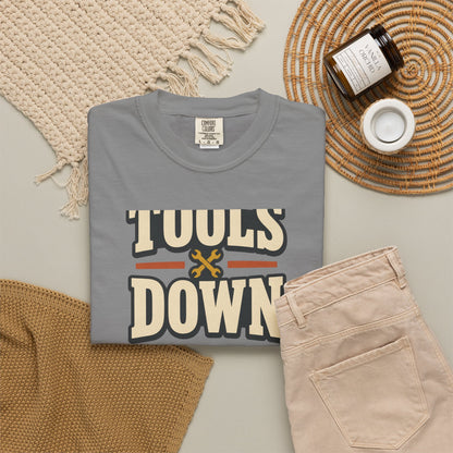 Tools Down T-Shirt | Retro Garage Workwear Tee