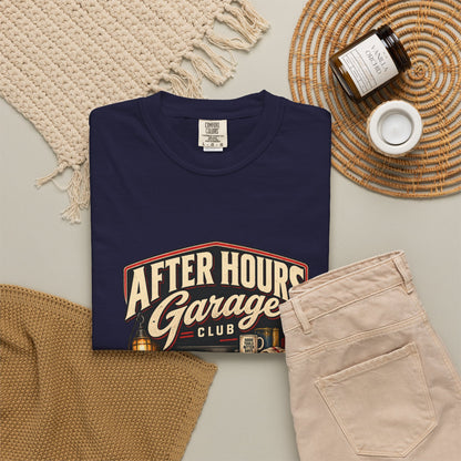 After Hours Garage Club T-Shirt | Retro Mechanic Workshop Tee