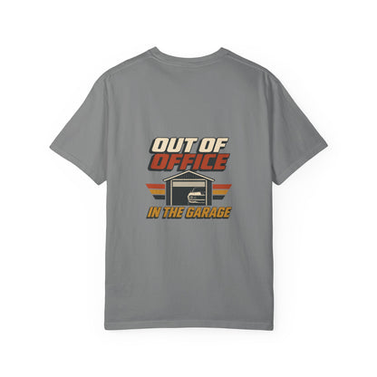 Out of Office In the Garage T-Shirt | Retro Garage Car Tee