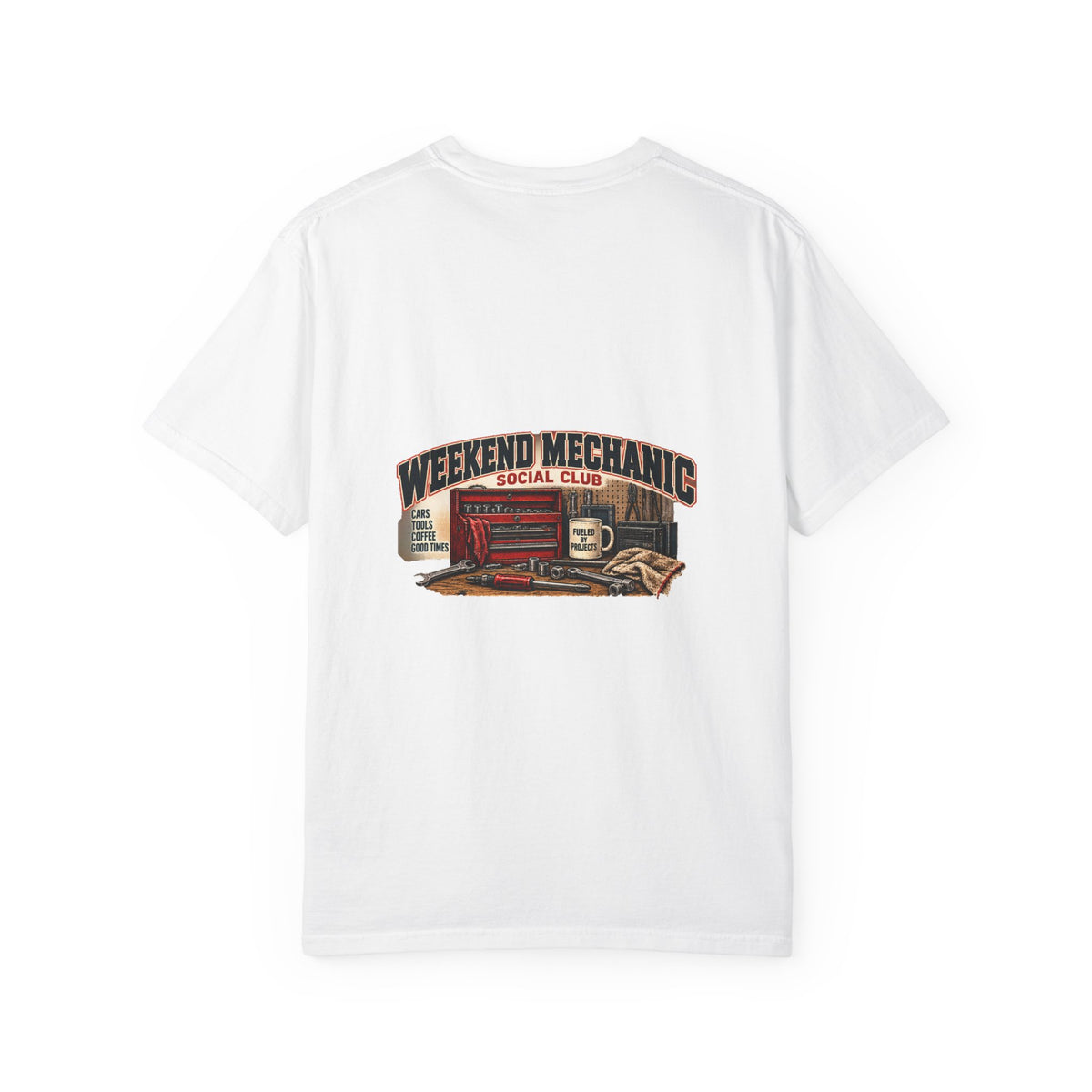 Weekend Mechanic Social Club T-Shirt | Retro Garage Workshop Tee