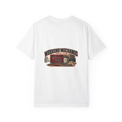 Weekend Mechanic Social Club T-Shirt | Retro Garage Workshop Tee