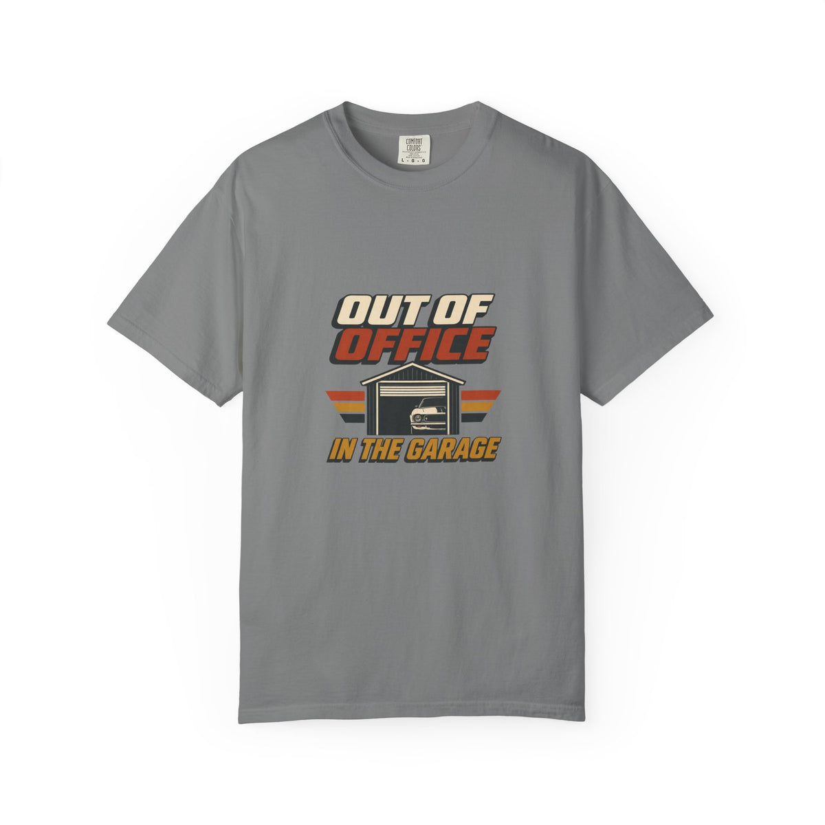 Out of Office In the Garage T-Shirt | Retro Garage Car Tee