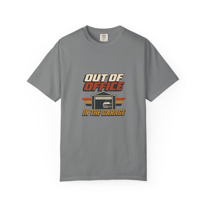 Out of Office In the Garage T-Shirt | Retro Garage Car Tee