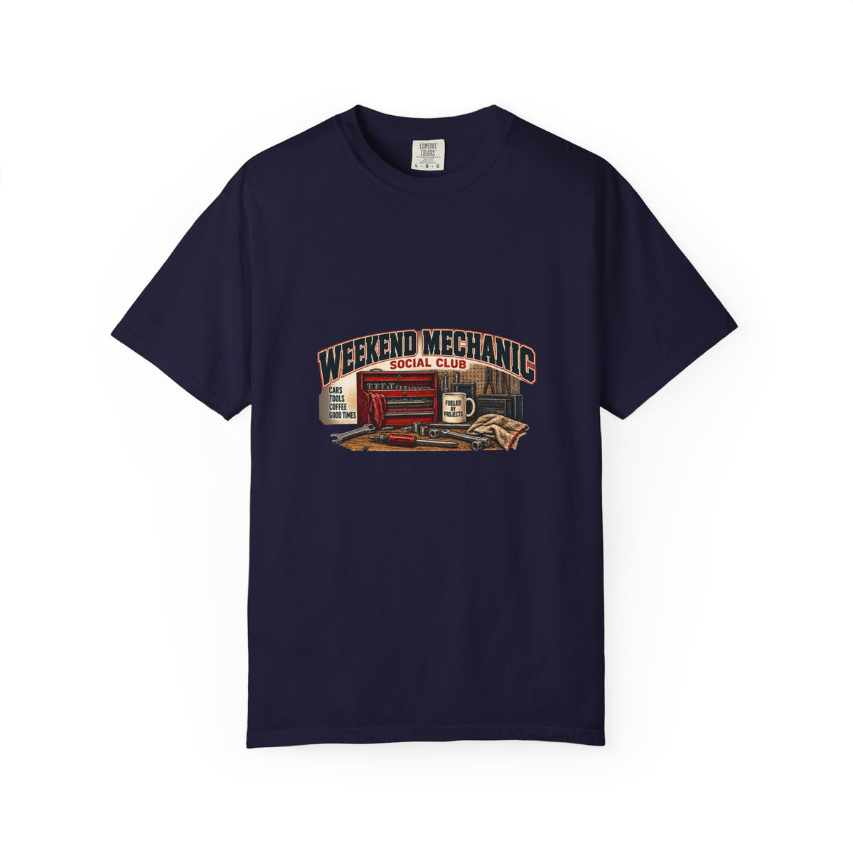 Weekend Mechanic Social Club T-Shirt | Retro Garage Workshop Tee