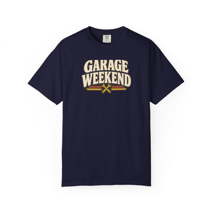 Garage Weekend T-Shirt | Retro Garage Workwear Tee