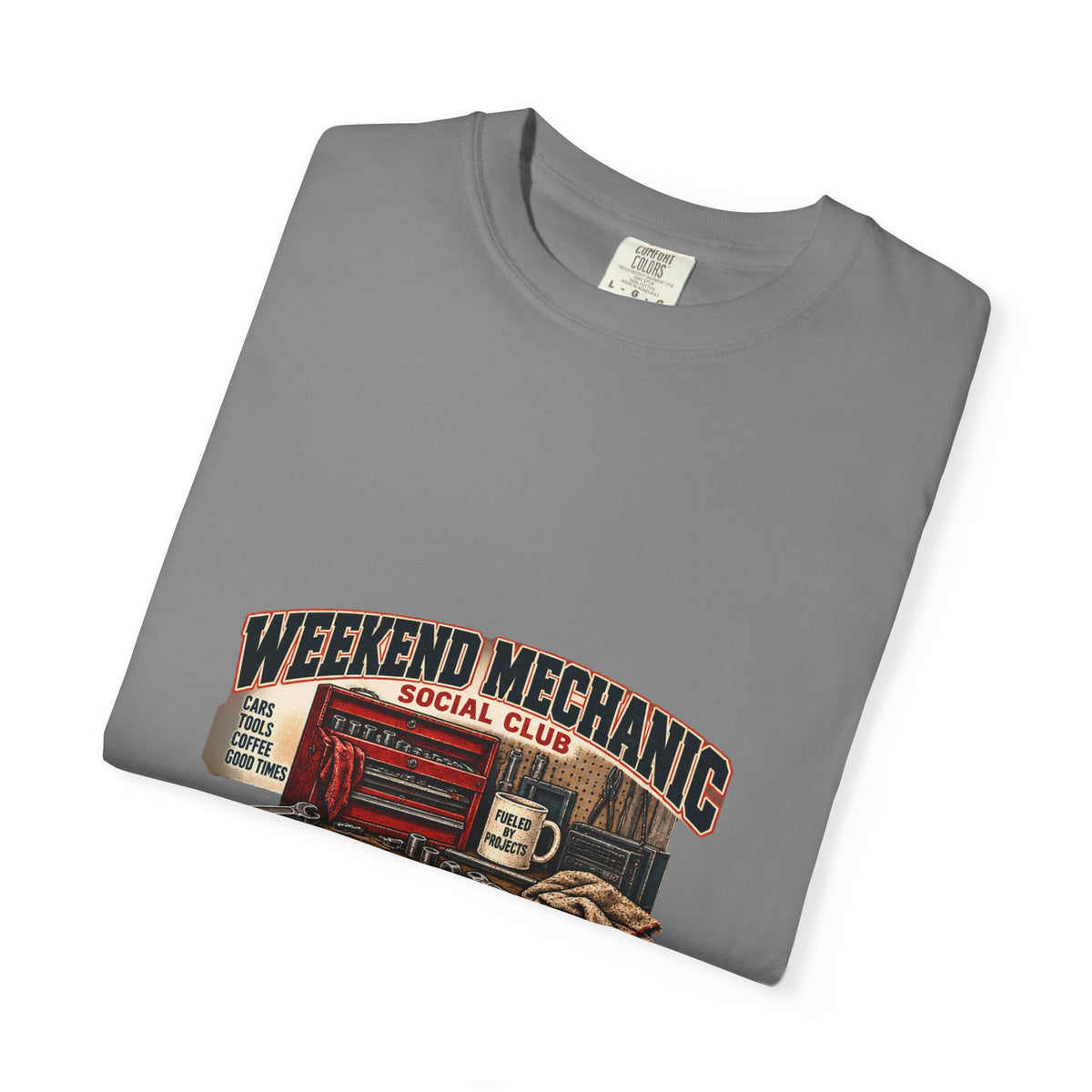 Weekend Mechanic Social Club T-Shirt | Retro Garage Workshop Tee