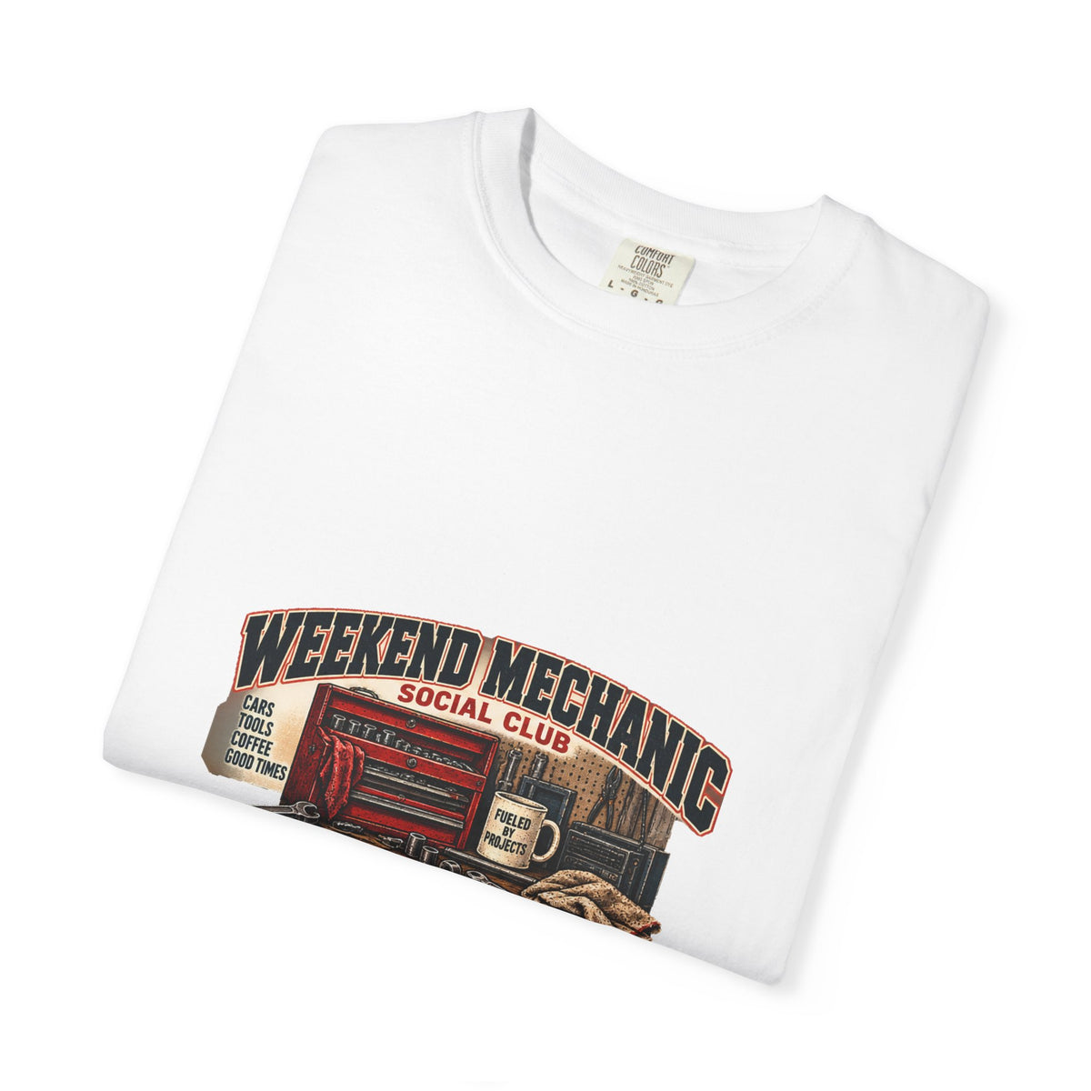 Weekend Mechanic Social Club T-Shirt | Retro Garage Workshop Tee