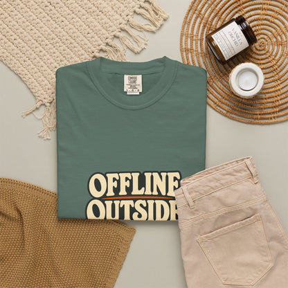 Offline Outside T-Shirt | Retro Outdoor Adventure Tee