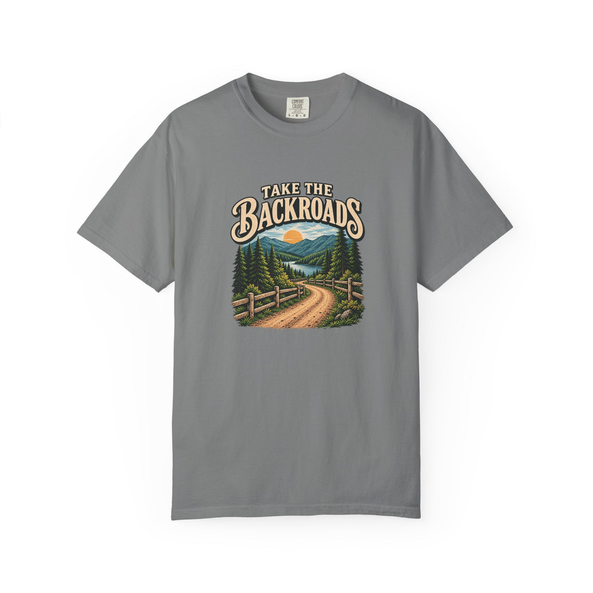 Take the Backroads T-Shirt | Retro Mountain Road Outdoor Tee