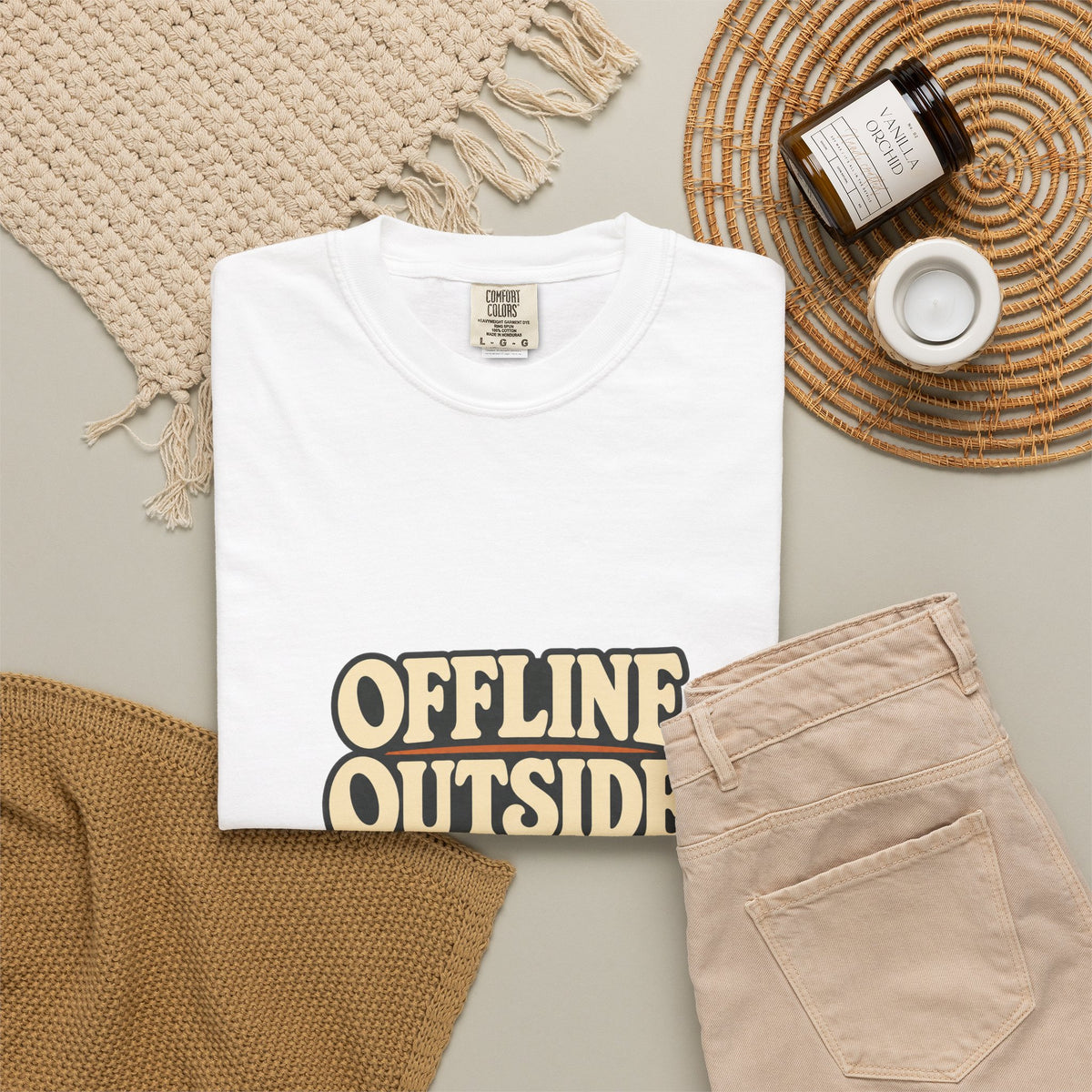 Offline Outside T-Shirt | Retro Outdoor Adventure Tee
