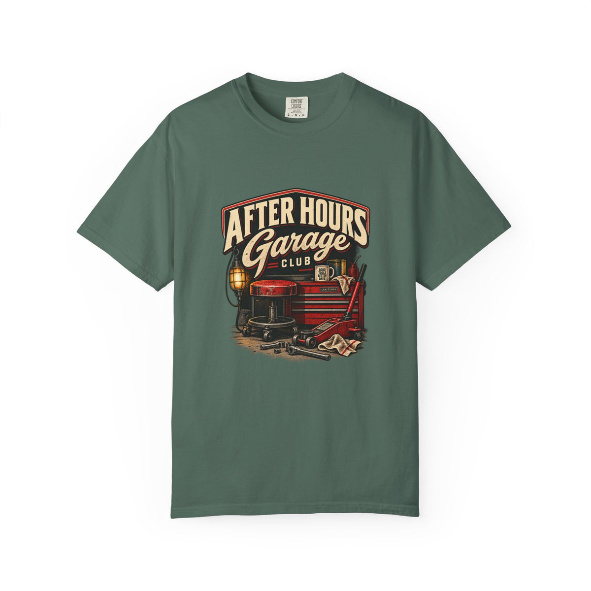 After Hours Garage Club T-Shirt | Retro Mechanic Workshop Tee