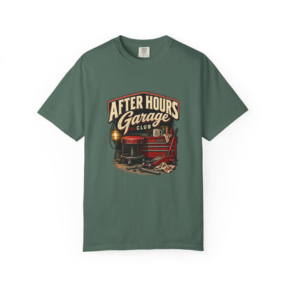 After Hours Garage Club T-Shirt | Retro Mechanic Workshop Tee