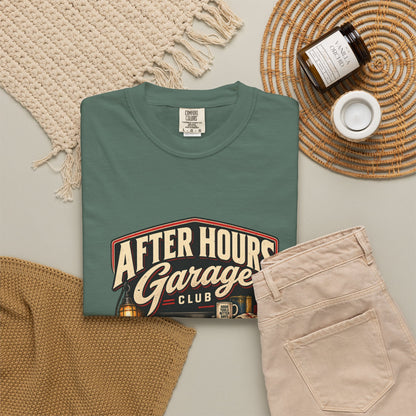 After Hours Garage Club T-Shirt | Retro Mechanic Workshop Tee