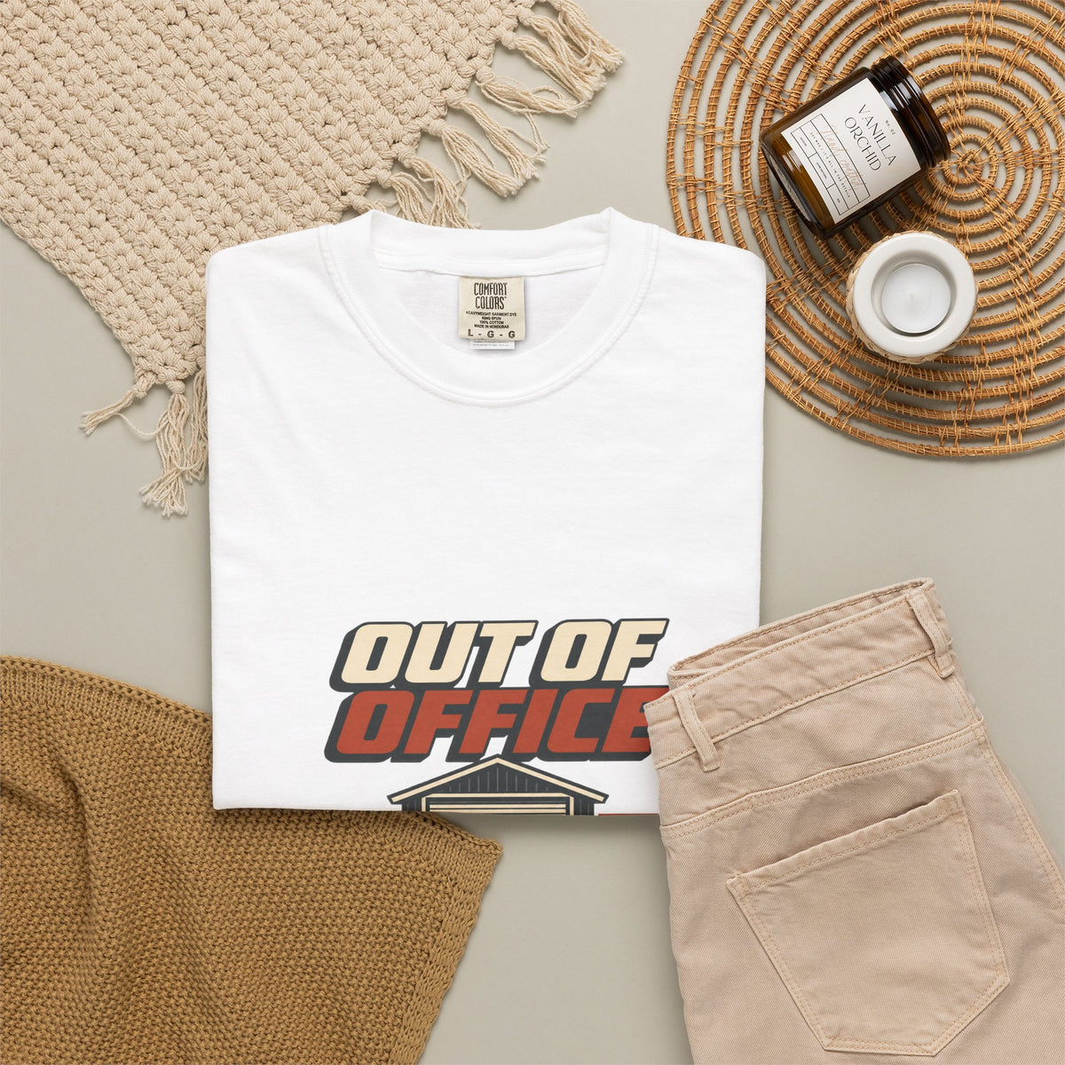 Out of Office In the Garage T-Shirt | Retro Garage Car Tee